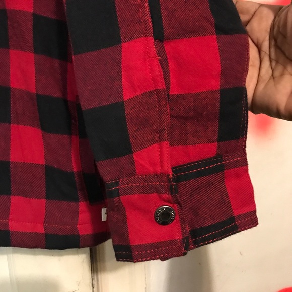 Tommy Bahama Flannel Shirt Jacket Plaid Boys Size 16 / XXL - Picture 8 of 10